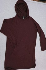  Forever 21 Womens Hooded Knit Dress/ Tunic Sz. M Stretch And Pocket