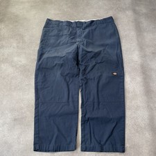 Dickies Carpenter Trousers Mens 46" Work Utility Loose Fit Pants, Navy