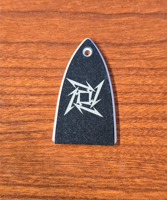 ESP LTD OEM Style Truss Rod Cover w/ Metallic Ninja Star! NEW LASER ENGRAVED!