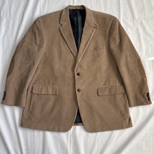 Lauren Ralph Lauren Corduroy Blazer Elbow Patches 100 Cotton Tan 46R