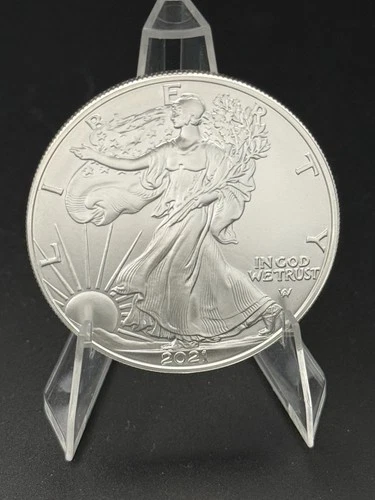 2021 1 oz American Silver Eagle Coin (BU, Type 2) 0.999 Fineness - A