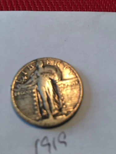 1919 25C Standing Liberty Silver Quarter Rare Key Date  Full Date VF +