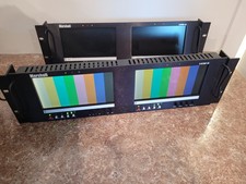 Lot of 2 Marshall V-R72DP-2C Dual Professional 7" Video Monitors 3U Rackmount