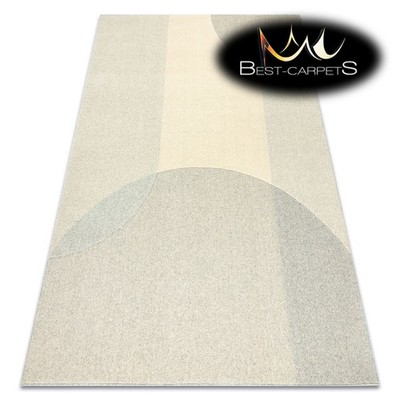 Moderner NATUR 100% WOLLE Teppich FLUX Beige Grau Geometrisch Struktur BESTE QUALITÄT