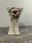 Vintage McCOY ART pottery 1946 Applied Flower Cream Colored Blossom Time Vase
