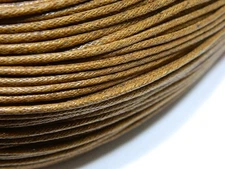 2MM Coconut Brown Wax Cotton Cord Jewelry Making Stringing Material - Threaded