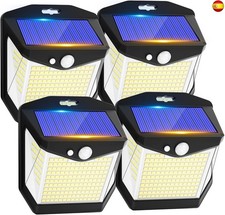 Luz Solar LED Exterior Jardin: 248 LED Luces Solares Sensor de Movimiento 270°