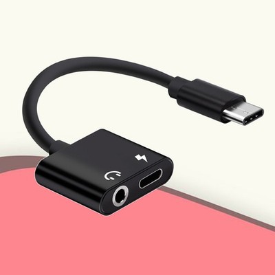 2 In 1 Type C Audio Adapter With Charging For USB C Smartphones