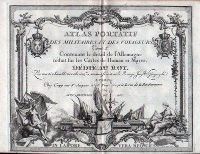 1759 Atlas Portatif Titelblatt Titel title page Georges Louis Le Rouge