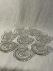 Set of 8- 1930s Demitasse Cup and Saucer, swirl, Federal Depression Glass