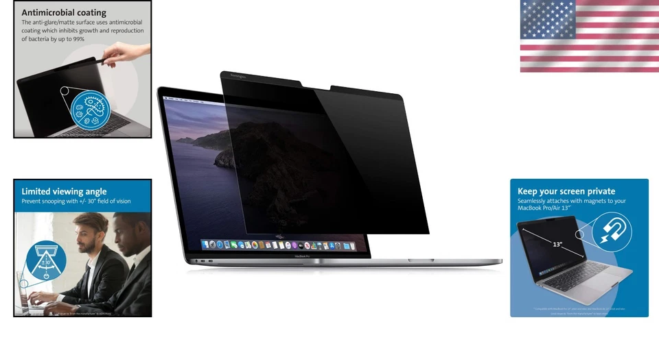 MP13 Magnetic Privacy Screen for Macbook 13" - Matte/Glossy - Image 2 of 4