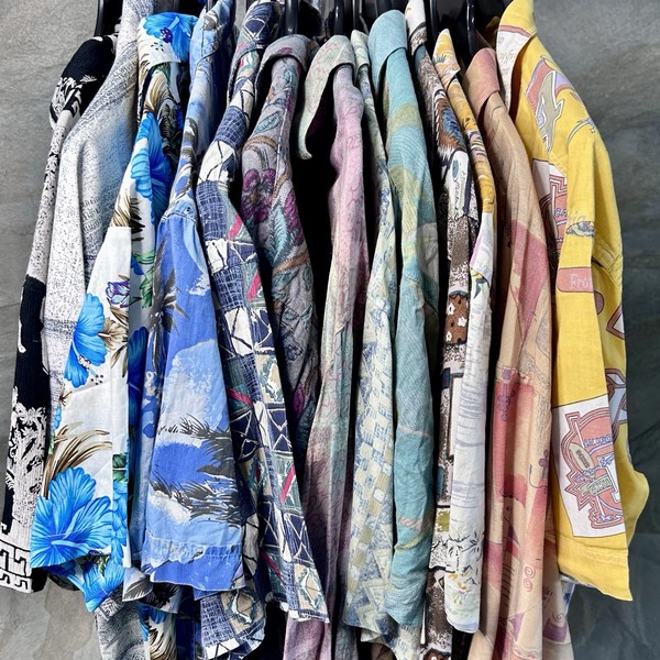 Mystery Vintage Box 10x Pair 80s/90s Summer Shirts Retro Patterns - Wholesale