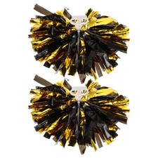 2 Pcs Cheerleading Balls Metallic Pom Poms Cheerleader Pompoms Adult