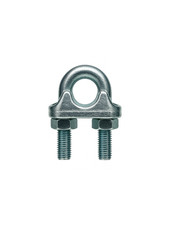 MORSETTO PER FUNI A CAVALLOTTO ZINCATO CORDE CAVI CERTIFICATO CE VARIE MISURE