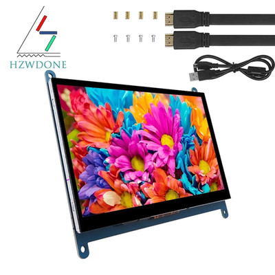 7'' Raspberry Pi 4/3/2/B/B+/A+ Monitor 1024X600 IPS 5-Punkte Touchscreen HDMI
