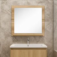 Badezimmerspiegel Cali - 60 X 50 Cm - Eiche - Badezimmer Spiegel
