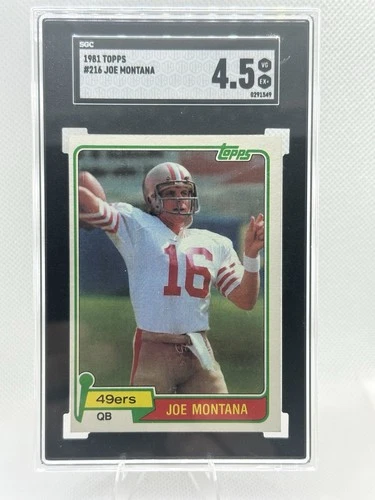 1981 Topps Joe Montana Rookie RC #216 SGC 4.5