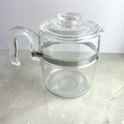 Vtg Pyrex Flameware Glass Stovetop Coffee Pot  9 Cup 7759 B Percolator Carafe
