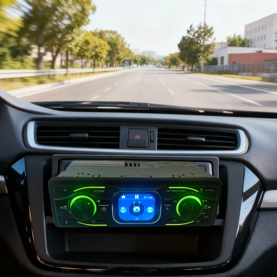 Car Stereo Radio Bluetooth MP3 Single 1 DIN Player AUX USB SD FM Audio Receiver - Image 2 of 4