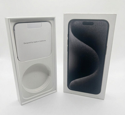 Original Leerverpackung Apple iPhone 15 Pro Max 256GB Black Titanium OVP leer