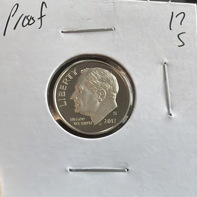 2017 S Proof Roosevelt Dime - From a Clad Proof Set Free Shipping