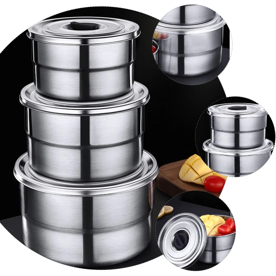 Edelstahl -Aufbewahrungsbox Frische Halten -Box -Lagerbehälter (600 ml) - Bild 3 von 4