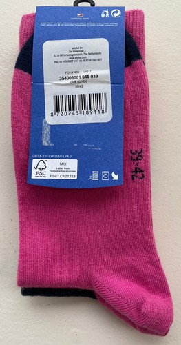 Tommy Hilfiger 2 Pack Girls Striped Socks Size EU 39-42 Bnwt - Picture 9 of 11