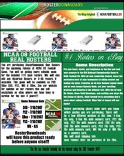 NCAA 08 2008 Football Rosters File on 360 Memory Card
