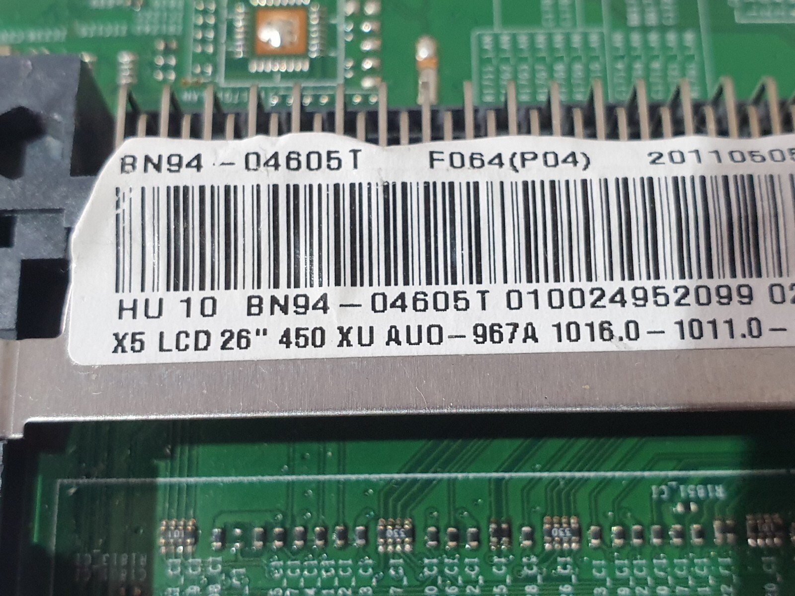 MAIN BOARD MB SAMSUNG LE26D450G1W TV BN41-01603B BN94-04605T SCREEN ...