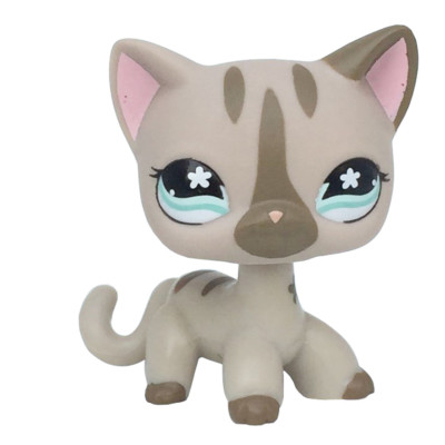 Littlest Pet Shop LPS #468 Loose Toys Grey Short Hair Kitten Cat Animals Figure 661572464531 | eBay