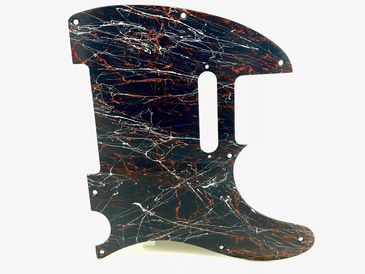 SALE USA Made Telecaster Pickguard Hand Painted Blue Red White Splatter