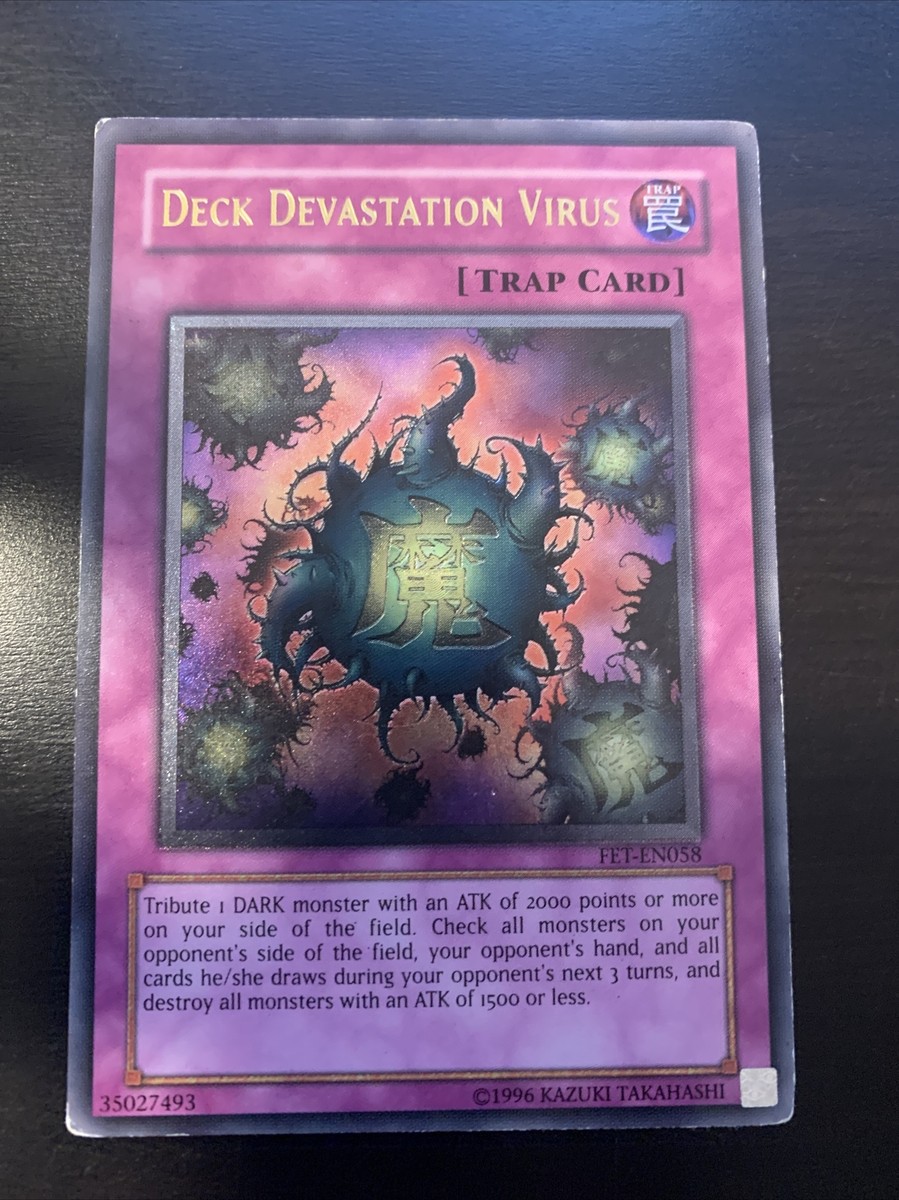 YUGIOH Deck Devastation Virus Ultimate Rare Unlimited Edition FET-EN058  Played