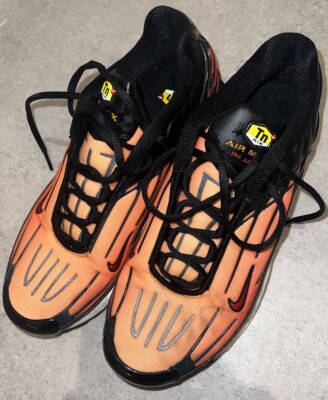 Nike Air Max TN Plus Tuned Size UK Black Tiger Orange Trainers