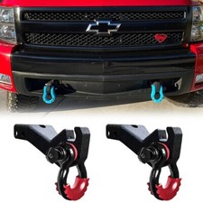 Vijay For 2007-2013 Chevy Silverado 1500 Front Tow Hook Shackle Mounts D-ring