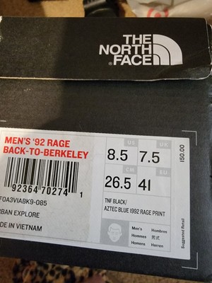 The North Face ’92 RAGE BACK-TO-BERKELEY Boots BLACK Aztec 90s Retro The North Face | Shoes | The North Face 92 Rage  main image 3