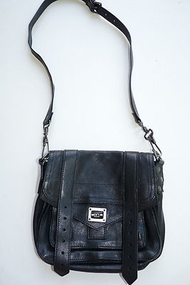 Authentic Proenza Schouler Black PS1 Bag Pouch Mini Small Crossbody $1325 