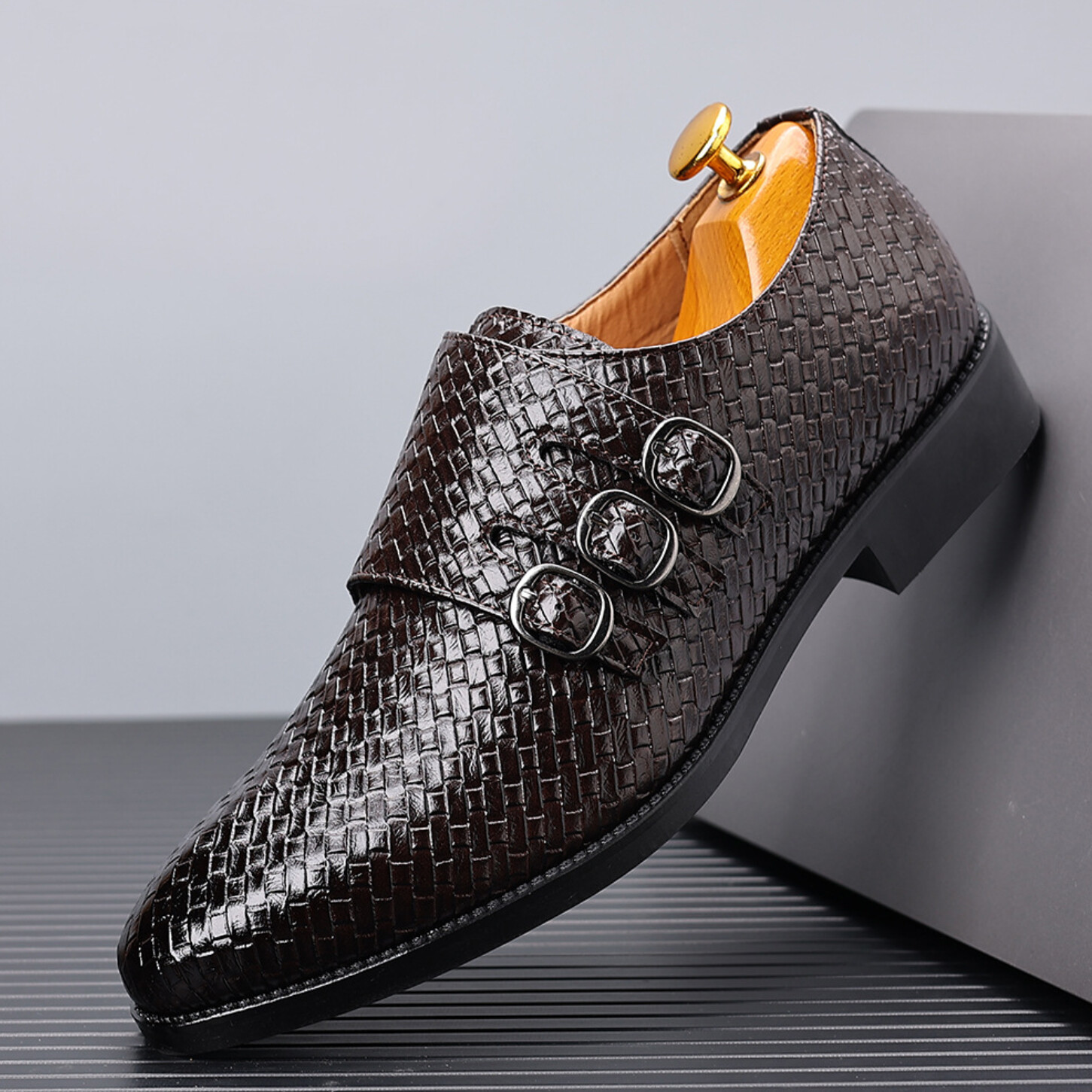 SAOLA Zapatos De Vestir De Hombre Zapatos Slip On De Cuero Moda Formale Elegante