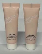 Saturday Skin Rub-a-Dub Refining Peel Gel .33oz / 10ml (LOT OF 2) NEW