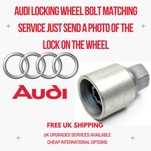 AUDI WHEEL LOCKING BOLT NUT MASTER KEY SECUIRTY REMOVER 24H TRACKED