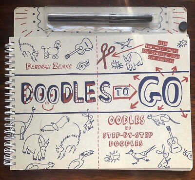 Doodles To Go - Oodles by Step-by-step Doodles By Deborah Zemke, hardback, New