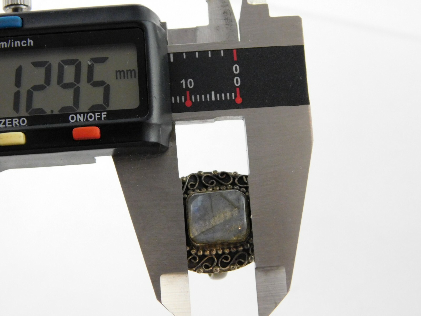 Sterling Silver Rectangular Labradorite Statement… - image 9