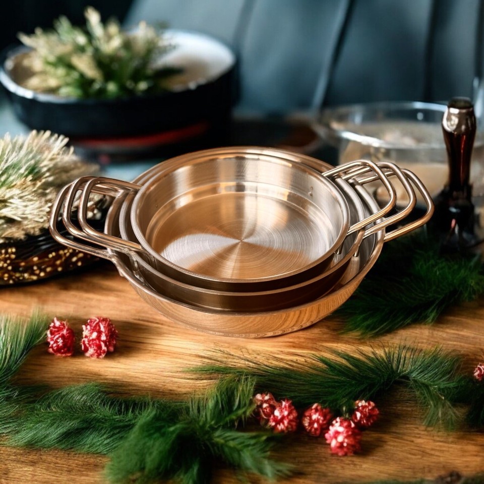 Cooking Pots Pan Set of 6 Stainless Steel Saucepans Cookware French