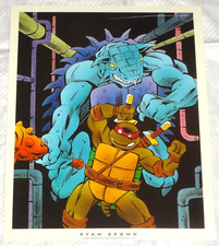 RYAN BROWN MIRAGE STUDIOS TEENAGE MUTANT NINJA TURTLES 1992 COMIC ART PRINT TMNT