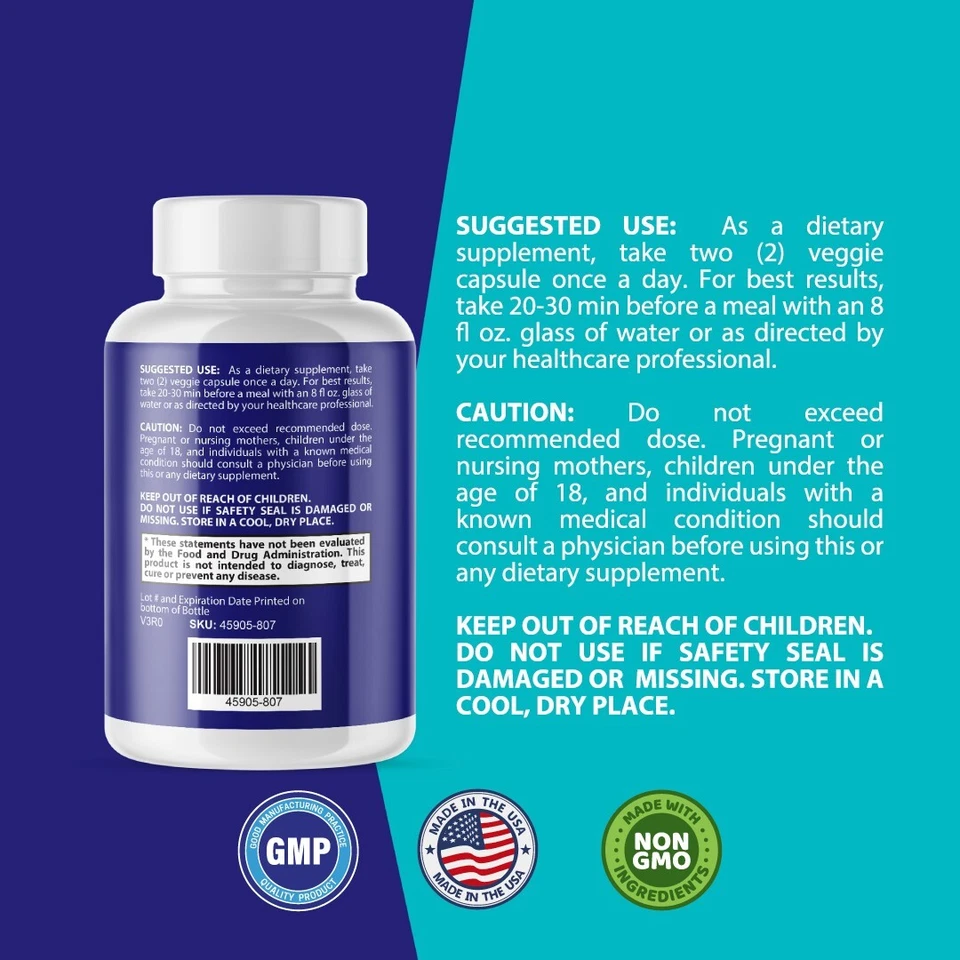 Cuidado de la vista - Soporte para ojos - 5 botellas - 300 cápsulas Foto 4 de 4