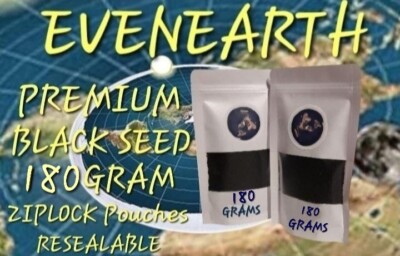 EvenEarth Premium Bio Schwarzkümmel 180 Gramm Druckverschlussbeutel wiederverschließbar Mehrweg