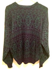 Vintage Clothing Sweater - Medium M - Blue/Purple -100 Acrylic