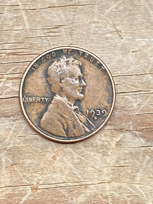 1939 S Lincoln Wheat Penny -“filled “ Mint Mark/Liberty (L) On Rim