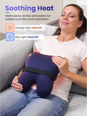 BOB AND BRAD Back Massager with Heat 3D Shiatsu Kneading Massage