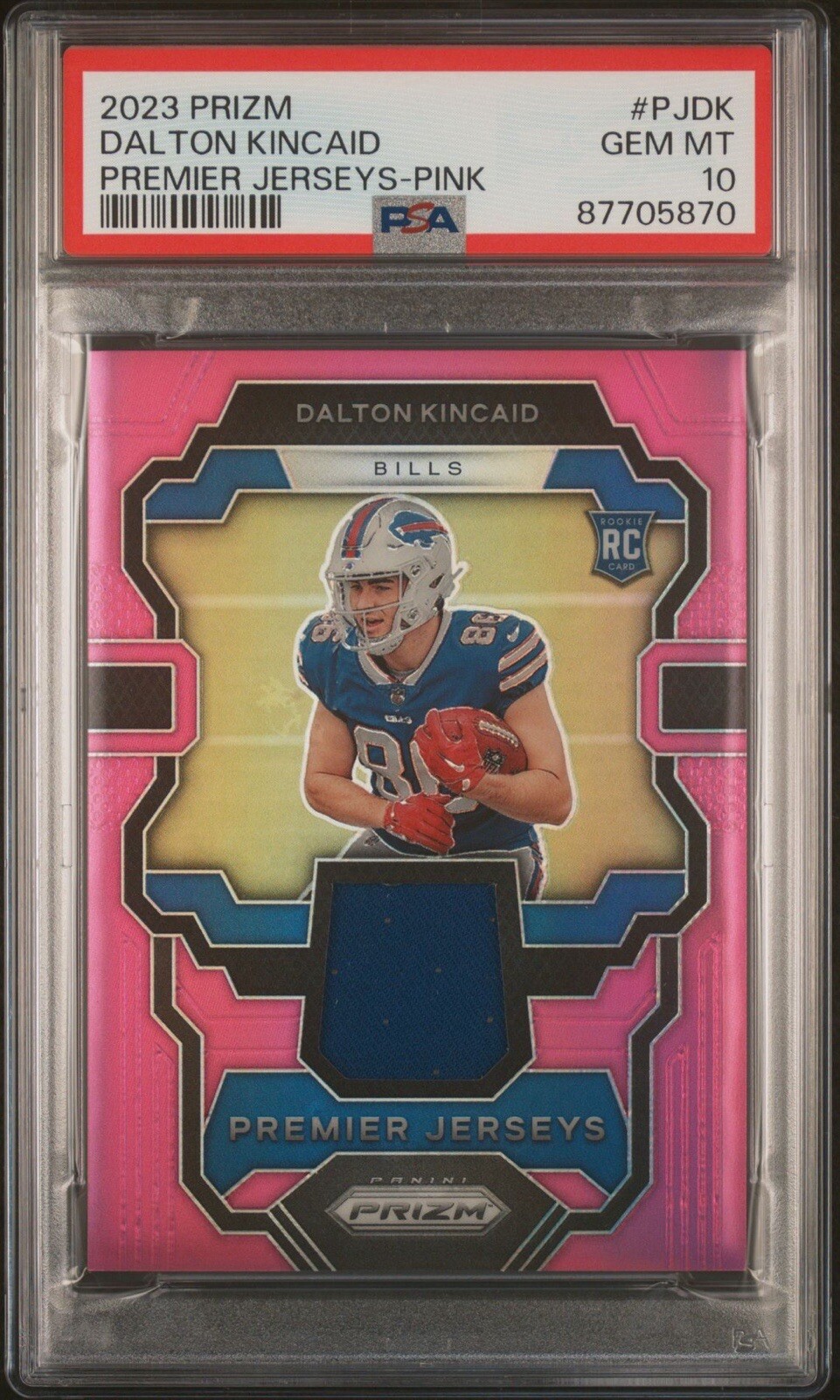 Dalton Kincaid Panini Prizm Premier Jerseys #PJDK Pink