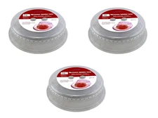 3 Pack Clear Plastic Vented Microwave Splatter Covers BPA Free Food Safe